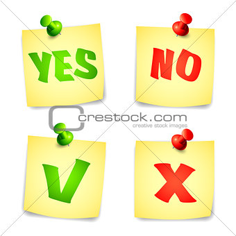 Yes and No Check marks
