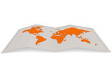 Orange world map