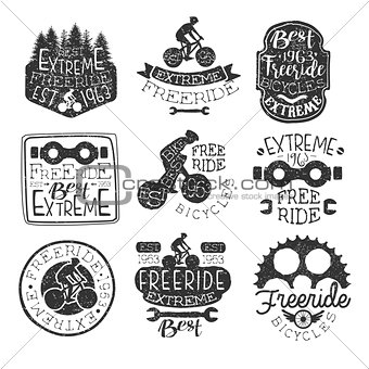 Freeride Bikes Vintage Stamp Collection