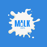 Bottle Replacing Letter Milk Product Logo