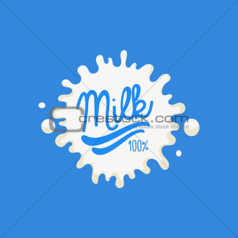 Double Underline Milk Product Logo