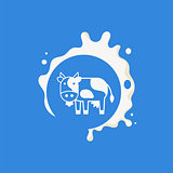 Cow Milk Product Logo