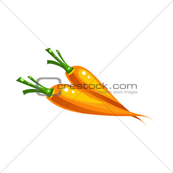 Carrot Bright Color Simple Illustration