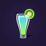 Kiwi Cocktail Illustration