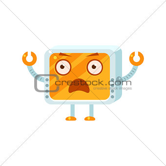 Shocked Little Robot Character