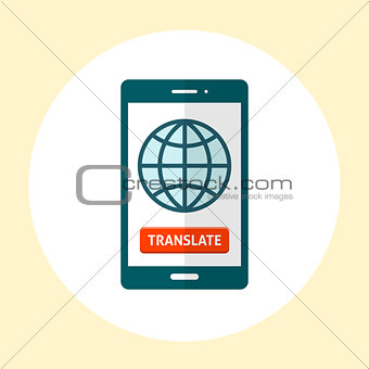 Globe on smartphone screen