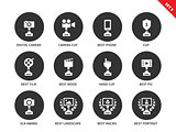 Prices and awards icons on white background