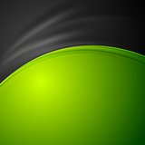 Contrast green and black abstract wavy background