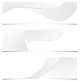 Abstract grey wavy banners