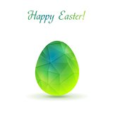 Bright polygonal Easter egg vector background