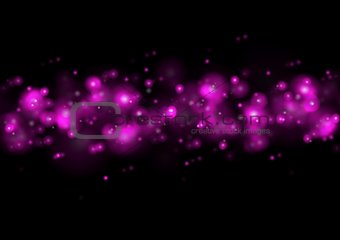 Shiny purple lights abstract vector bokeh background