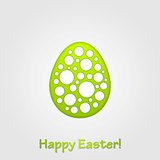 Abstract green grey Easter egg vector background