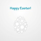 Abstract light grey Easter egg vector background