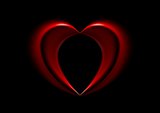 Smooth blurred red heart background