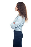 business woman profile isolated
