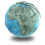 Africa on marble planet Earth