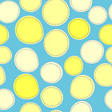 Sewed round shapes seamless background