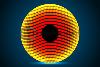 Abstract orange circle