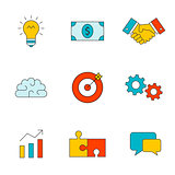 Business thin line icons