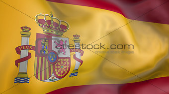 Spain flag 3d rendering