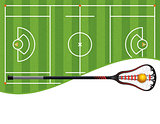 Lacrosse Field and Stick Illustration