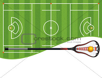 Lacrosse Field and Stick Illustration