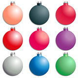 A set Christmas tree decorations, vector illustration.