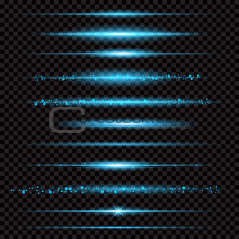 Creative concept Vector set of glow light effect stars bursts with sparkles isolated on black background