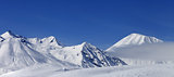 Panoramic view on winter mountains