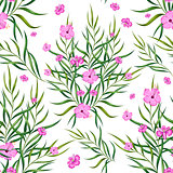 Seamless Pattern with Exotic Tropical Flower