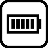 Battery icon - vector, flat design. Eps 10