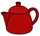 Red ceramic pot