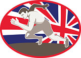 Runner Track and Field Athlete British Flag