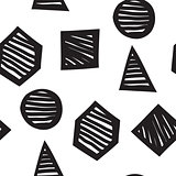Vector seamless geometric doodle pattern