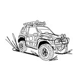 Tuned SUV car, sketch for your design