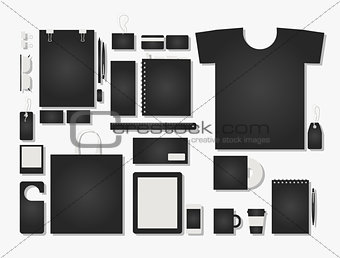 Corporate flat identity mock-up template for your design