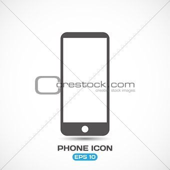 Flat Style Modern Phone Icon Vector Illustration