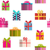 Gift Box Holiday Seamless Pattern Background