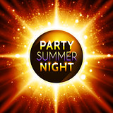 Vector flyer template for summer night party 