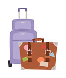 Travel suitcase vector illustration.