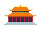Beautiful china travel landmarks chinese temple vector.