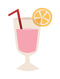 Cocktail glass vector illustration.