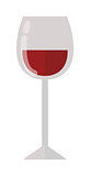 Glass of wine vector illustration.
