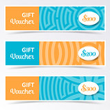 Colorful gift voucher templates
