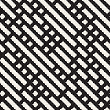 Vector Seamless Black And White Diagonal Rectangle Lines Pattern