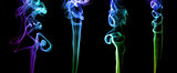 Set of abstract colored smoke
