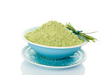 Spirulina, chlorella, barley and wheatgrass. Green supplement, s