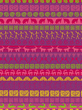 Vector tribal striped seamless pattern. Geometric background. Folk ornamental textile.