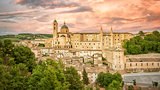 Urbino Marche Italy at evening time
