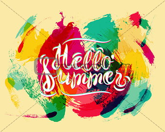 Hello Summer on Spot Background